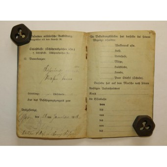 WW1 Duitse soldaten Paybook Militärpaß. Espenlaub militaria